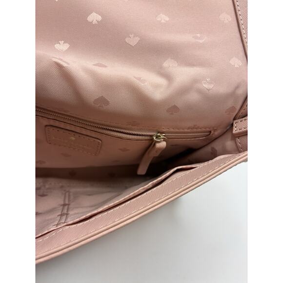 Kate Spade NY Kirk Park Saffiano Veronique Crossbody(Rosy Cheeks/Cherrywood) - Picture 4 of 5